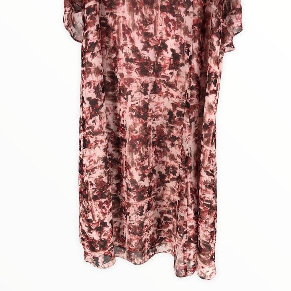 Chelsea28 Halter Open Shoulder Ruffle Print Dress size XL - Picture 7 of 14